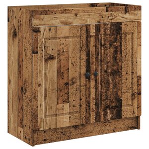 vidaXL Armoire sous évier de salle de bain Bois ancien