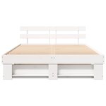 vidaXL Cadre de lit Blanc 150 x 200 cm Bois massif en pin