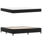 vidaXL Cadre de lit avec matelas Noir 200 x 200 cm Faux cuir
