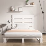 vidaXL Cadre de lit Blanc 90x190 cm Bois de pin massif Simple