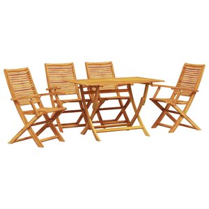 vidaXL Ensemble de salle à manger pour jardin 5 Pièces Marron