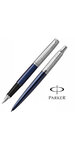 PARKER Jotter London, Blister Duo Discovery : stylo à bille et stylo plume bleus