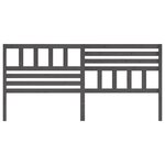 vidaXL Tête de lit Gris 186x4x100 cm Bois massif de pin