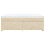 vidaXL Sommier à lattes de lit avec matelas Crème 140x200 cm Tissu
