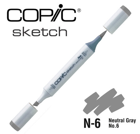 Marqueur à l'alcool Copic Sketch N6 Neutral Gray No.6