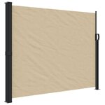 vidaXL Auvent latéral rétractable beige 160x600 cm