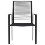 vidaXL Ensemble à manger de jardin 5 Pièces Noir