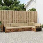 vidaXL Ensemble de canapés d'extérieur 6 Pièces Naturel et Beige