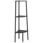 vidaXL Étagère d'angle 3 niveaux Noir 45 5x31 5x120 cm