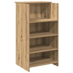 vidaXL Bureau réception chêne artisanal 135x50x103 5cm bois ingénierie