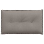 vidaXL Coussin de Dos Taupe 80 x 19 x 50 cm tissu