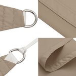 vidaXL Voile de parasol tissu oxford triangulaire 5x5x5 m taupe