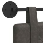 vidaXL Tête de lit suspendue Noir PU antique