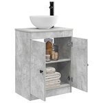 vidaXL Meuble de salle de bain avec évier Gris béton 54 x 35 x 83 cm