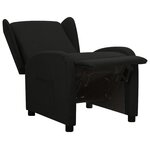 vidaXL Fauteuil inclinable Noir Tissu