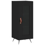 vidaXL Buffet haut Noir 34 5x34x180 cm Bois d'ingénierie
