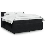 vidaXL Sommier à lattes de lit et matelas Noir 200x200 cm Velours