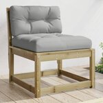 vidaXL Canapé de jardin avec coussins bois de pin imprégné
