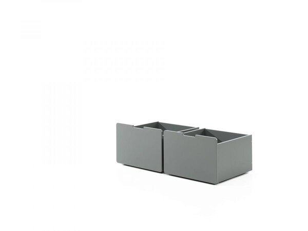 2 tiroirs de rangement pour lit gris