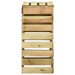 vidaXL Composteur de jardin à lattes 2 Pièces 80x50x100 cm Pin imprégné