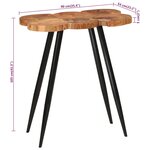 vidaXL Table de bar en rondins 90x54x105 cm bois d'acacia solide