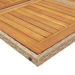 vidaXL Ensemble à manger de jardin et coussins 17 Pièces beige