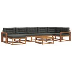 vidaXL Ensemble de canapés d'extérieur 8 Pièces Naturel et Anthracite