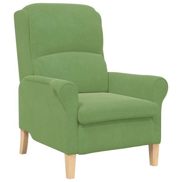 vidaXL fauteuil Vert clair Velours