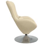 vidaXL Fauteuil œuf Crème tissu