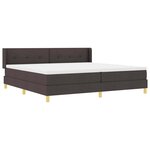 vidaXL Lit à ressorts avec matelas Marron foncé 200 x 200 cm bois