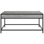 vidaXL Table basse avec LED infini sonoma gris 90x50x41 cm