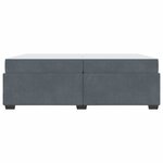 vidaXL Cadre de lit avec matelas Gris foncé 200 x 200 cm tissu