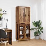 vidaXL Haut Armoire Bois Ancien 69 5 x 34 x 180 cm Bois d'ingénierie