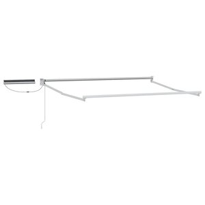 vidaXL Cadre de store rétractable électrique Blanc 3 x 2 m Aluminium