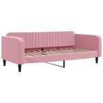 vidaXL Lit de jour avec lit gigogne rose 90x200 cm velours