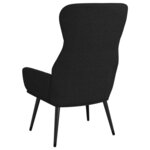 vidaXL Chaise de relaxation Noir Tissu
