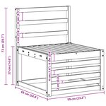 vidaXL Ensembles de canapés 3 pc Bois d'Acacia Massif