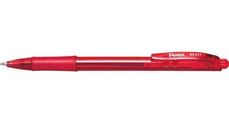 stylo à bille rétractable BK417, rouge PENTEL
