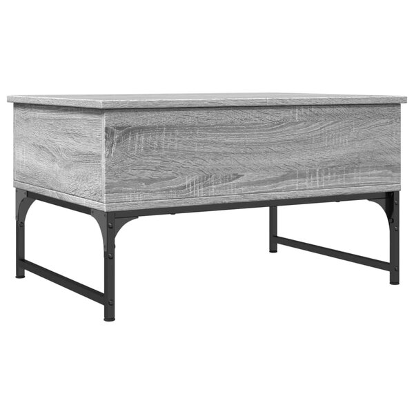 vidaXL Table basse sonoma gris 70x50x40 cm bois d'ingénierie et métal