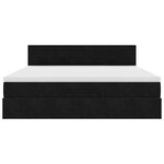 VidaXL Cadre de lit ottoman avec matelas noir 160x200 cm velours
