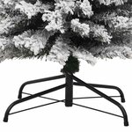 vidaXL Sapin de Noël artificiel mince flocon de neige vert 210 cm PVC