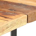 vidaXL Ensemble de bar 7 Pièces Bois de récupération et cuir véritable