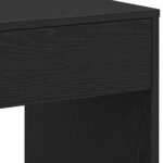 vidaXL Bureau chêne noir 101x50x76 5 cm Bois d'ingénierie