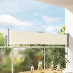 vidaXL Auvent latéral rétractable de patio 60x300 cm Crème