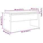 vidaXL Banc d'entrée avec coussin Blanc 80 x 38 x 46 cm