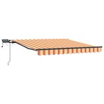 vidaXL Store rétractable manuel avec LED jaune et orange 350x250 cm