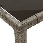 vidaXL Ensemble à manger de jardin 5 Pièces coussins gris résine tressée