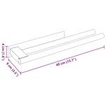vidaXL Porte-serviettes Argent 40 x 9 x 4 cm Acier inoxydable