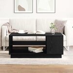 vidaXL Table basse Chêne noir 102 x 55 x 43 cm Bois d'ingénierie