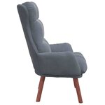 vidaXL fauteuil Gris foncé 69 x 74 x 93 cm Velours
